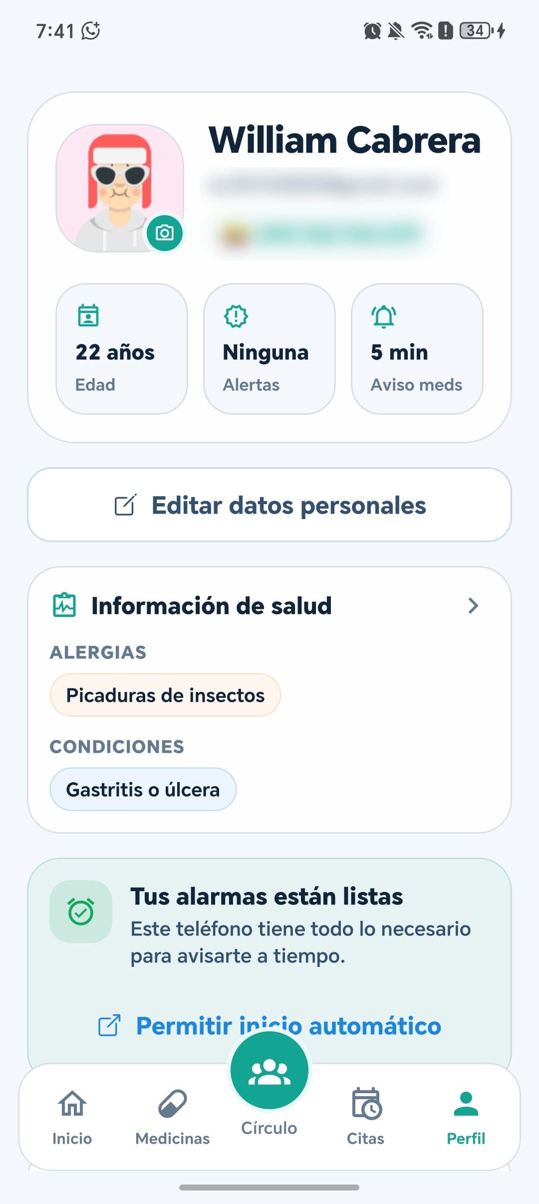 Módulo Perfil de MedicAI